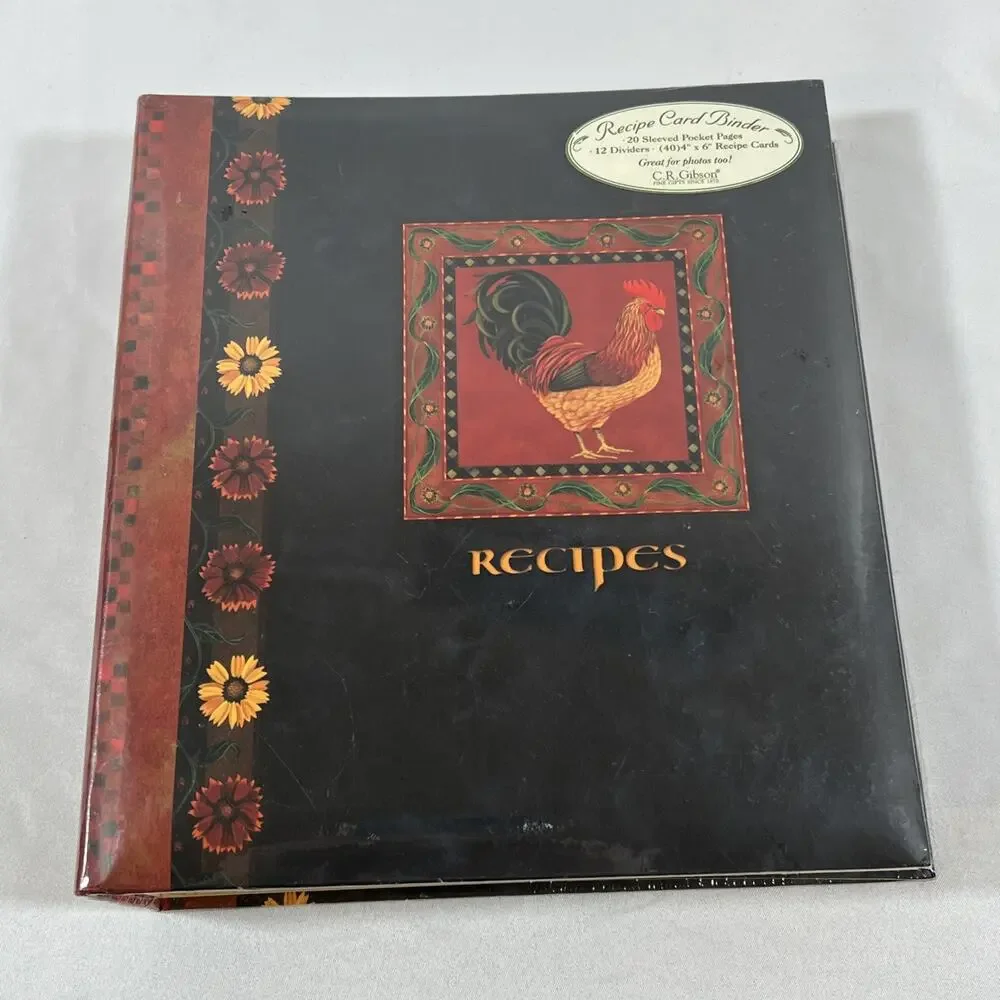 C. R. Gibson Pocket Page Recipe Book Elizabeth Tipton Rooster Country Chicken
